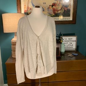 Cream Free People Cardigan